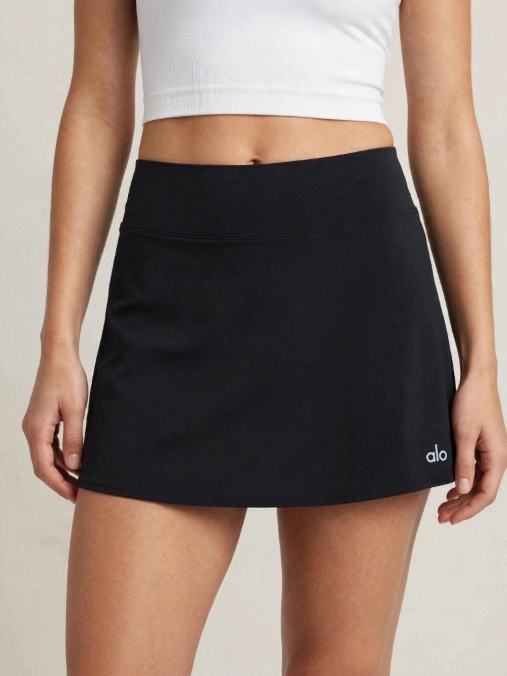 Alo Yoga Black Tennis Skort XS High Waisted
